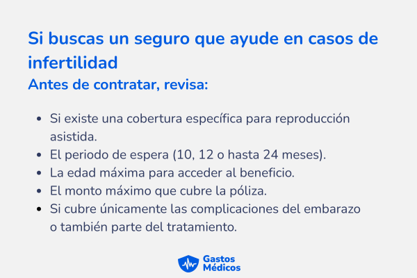 seguro de gastos médicos para infertilidad